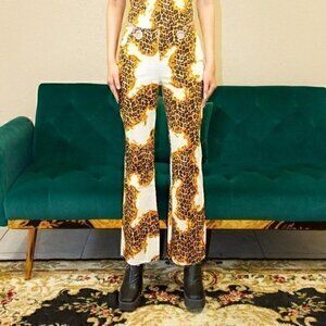 Miaou x Urban Outfitters Exclusive Printed Morgan Pant in Taupe